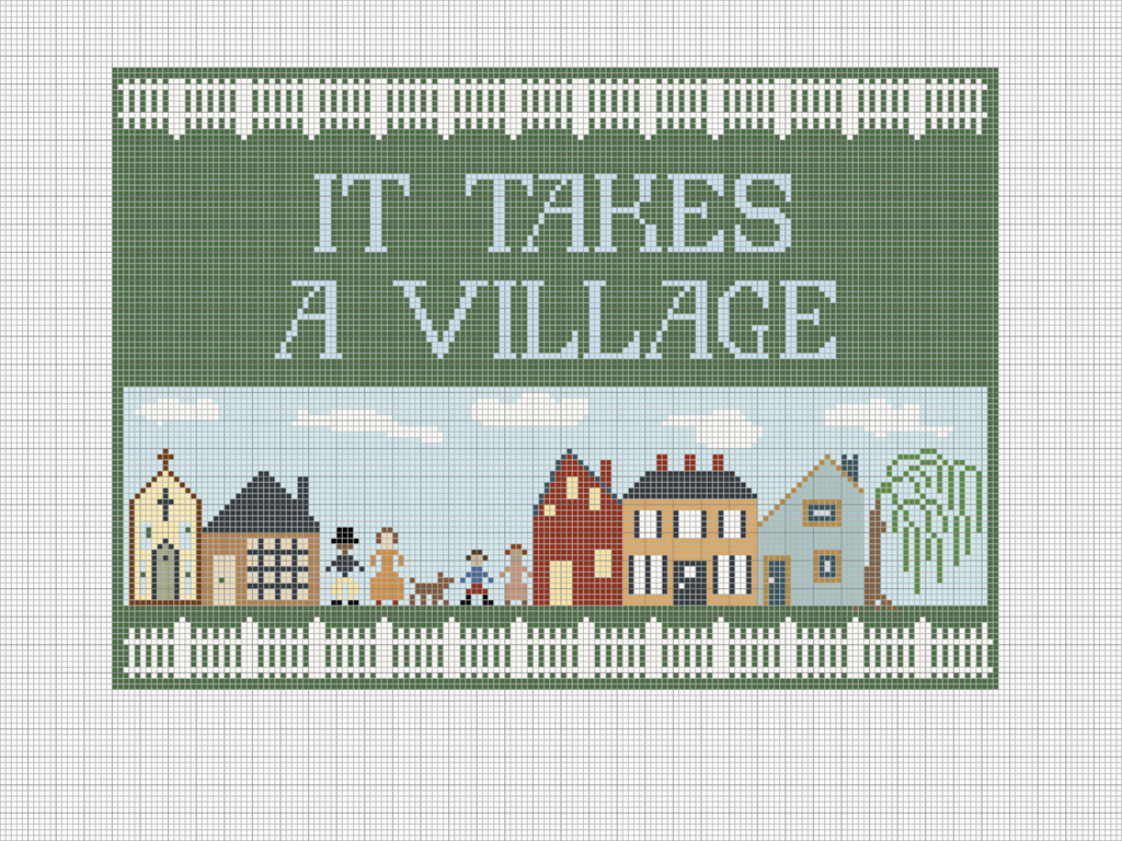 It Takes a Village Pillow
