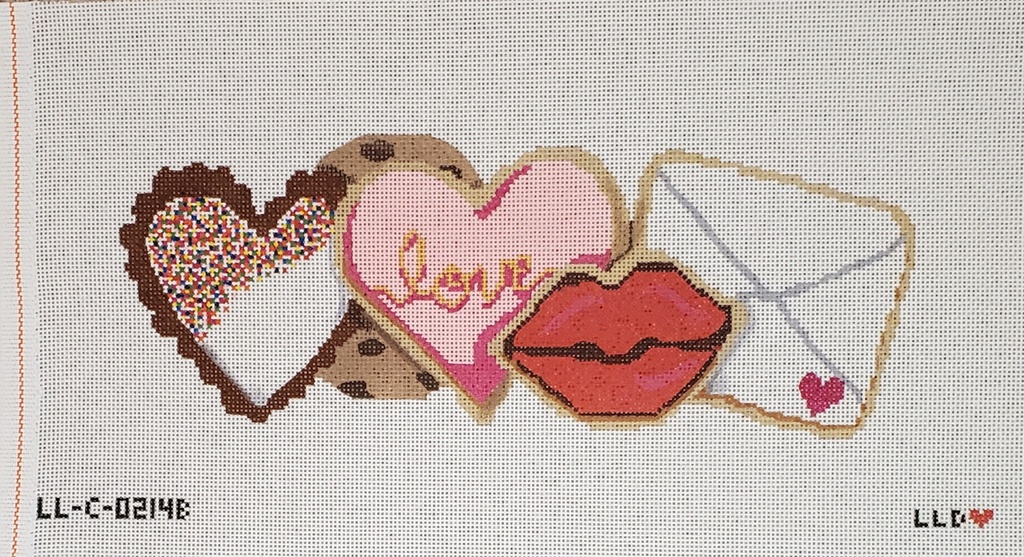 Valentines Day Cookies Row