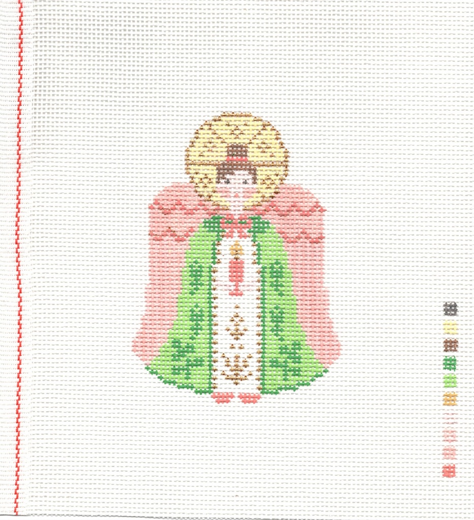 Coral and Green Angel