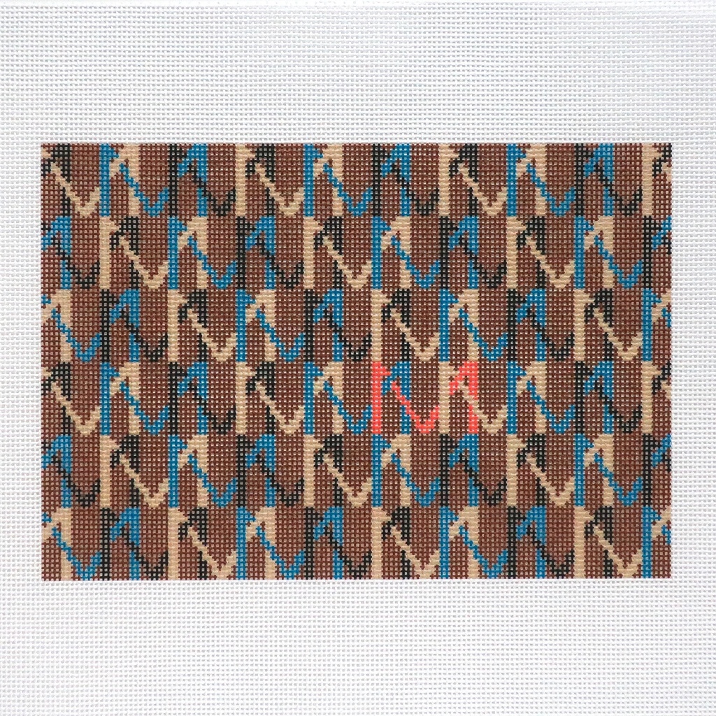M Letter Clutch - Brown