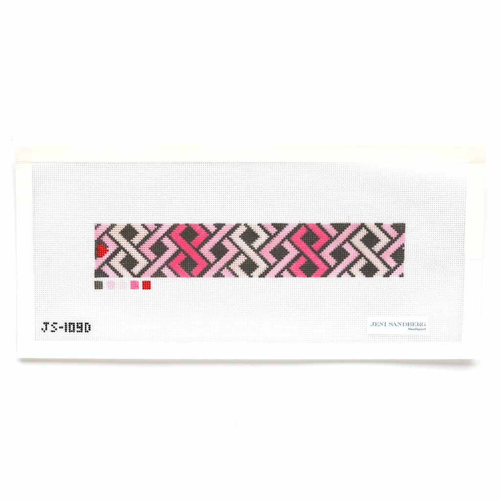 Hicks key fob - pink and brown