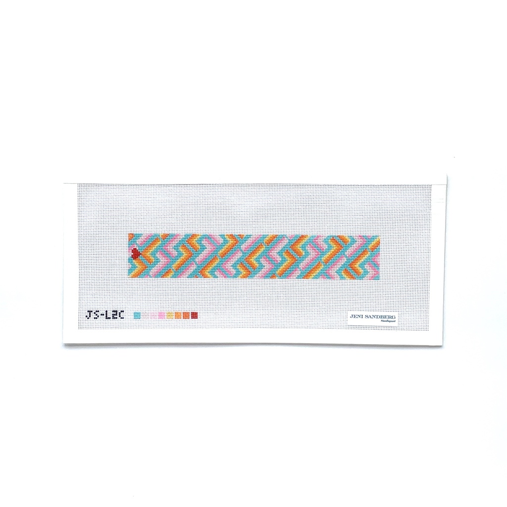 L key fob - pink and orange