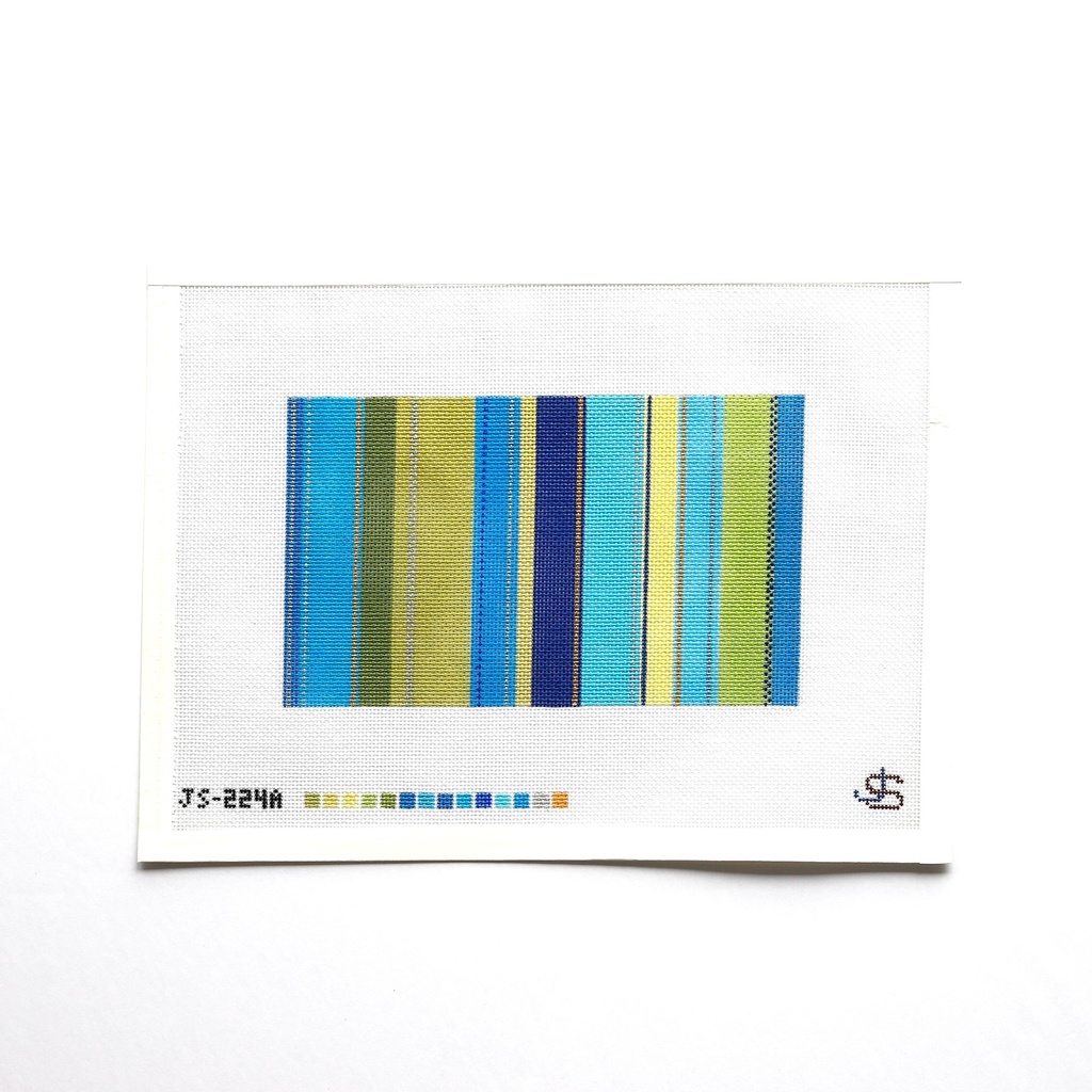 Tufted Stripe Sunglasses Case Blue Green
