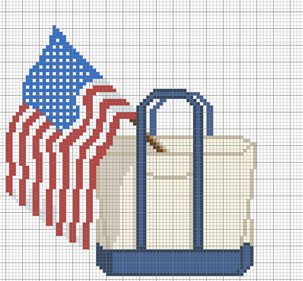 Americana Flag Boat Tote