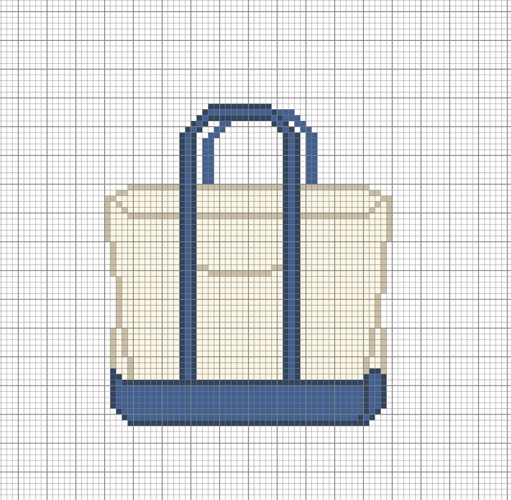 Blue Canvas Boat Tote