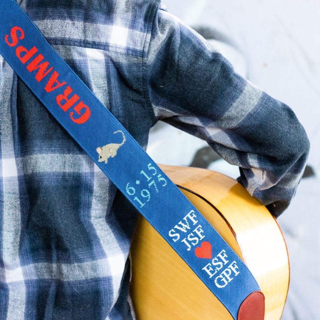 Needlepoint Guitar Strap Finishing