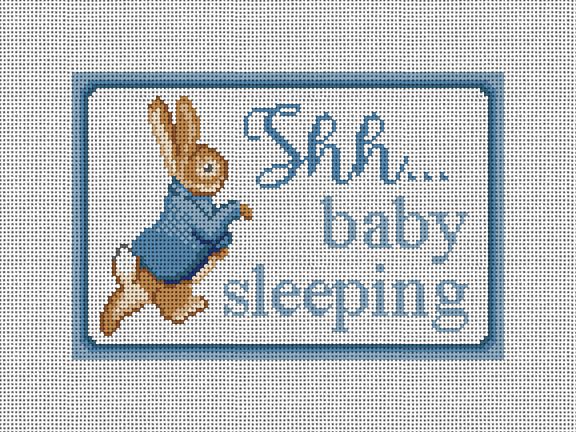 Peter Rabbit Door Hanger (Blue)