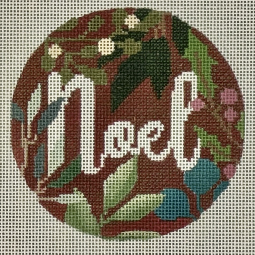 Botanical NOEL Ornament Red