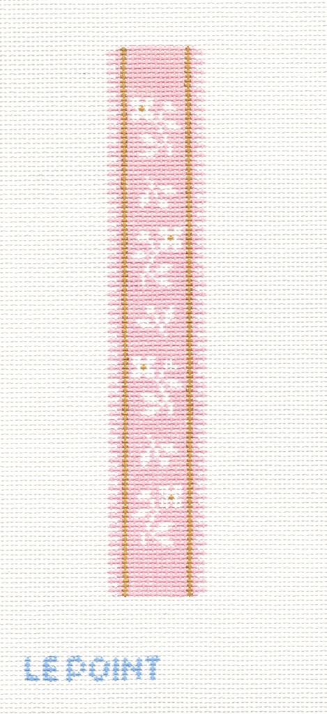 French Ribbon Key Fob Pink
