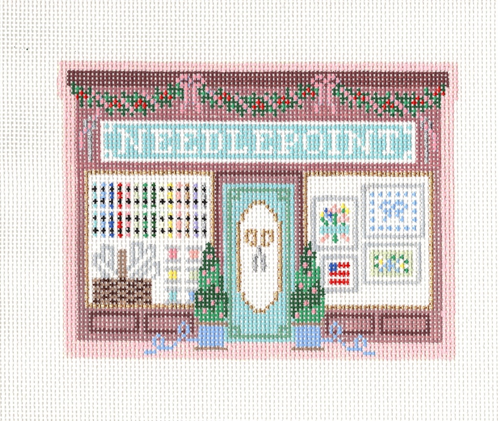 Christmas Village Needlepoint Shop