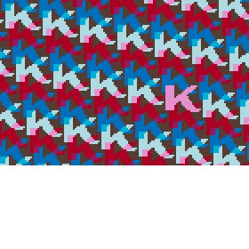 K Clutch - red blue overlap
