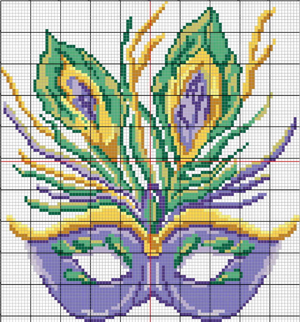 Purple Mardi Gras Mask