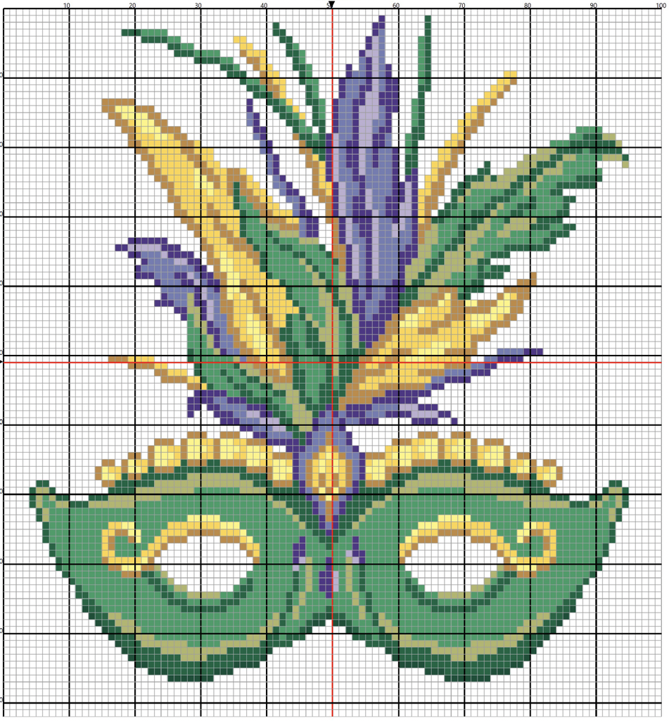 Green Mardi Gras Mask