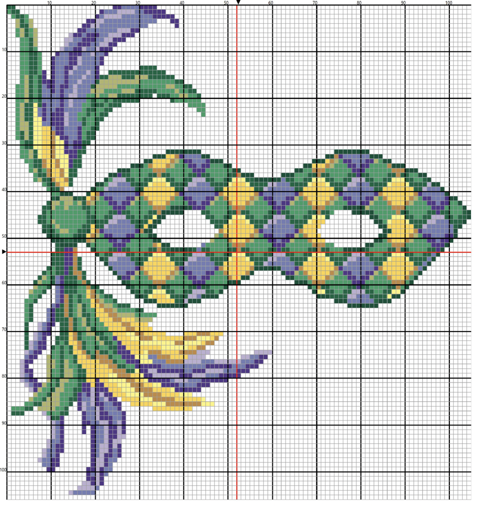 Yellow Mardi Gras Mask
