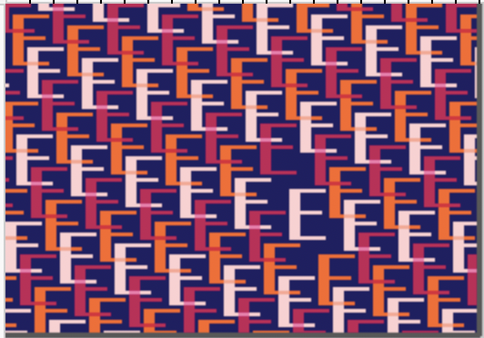 E clutch - pink orange overlap
