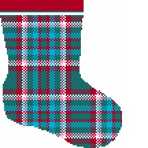Plaid mini stocking
