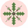 SNOWFLAKE ROUND- PINK
