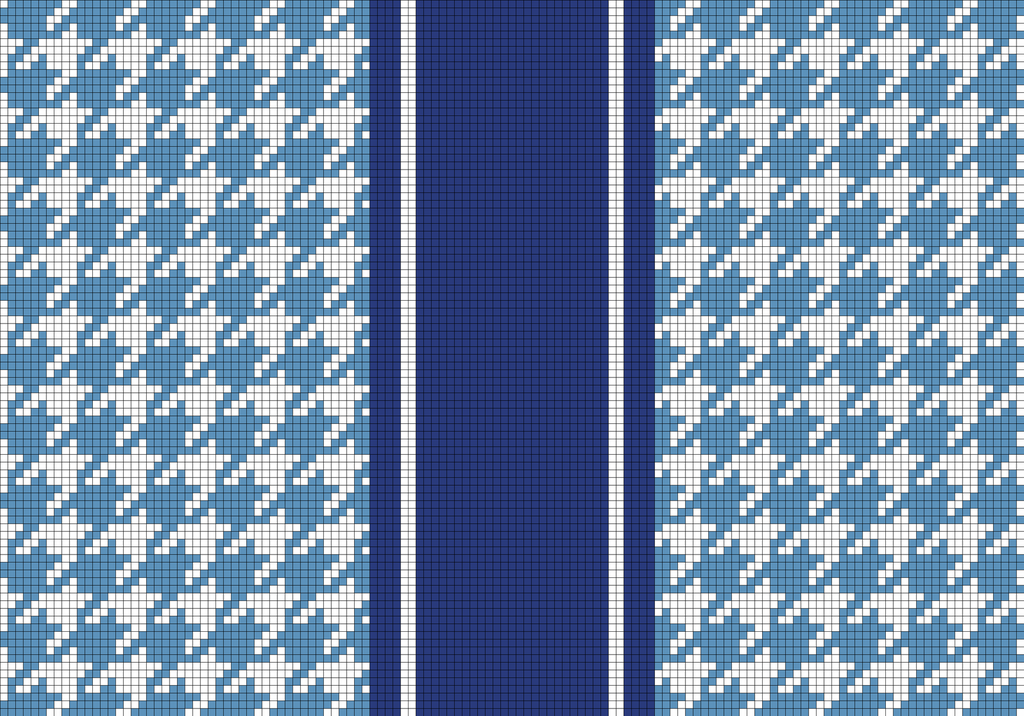 Houndstooth Clutch Blue