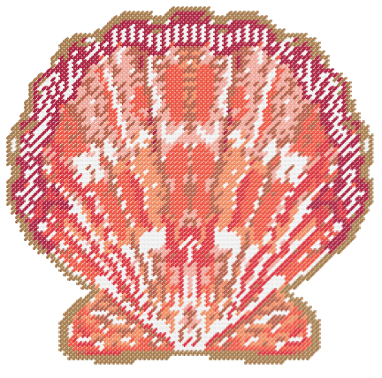 Scallop Orange Ornament