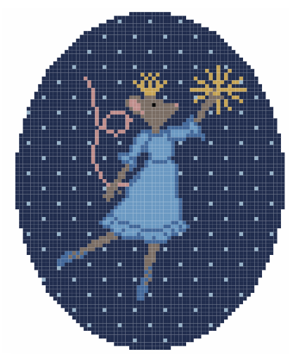 Christmas Mouse Blue/Brown Ornament