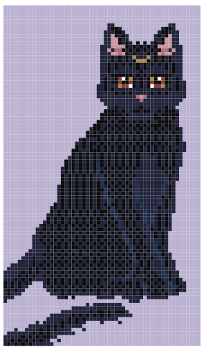 Black Cat Luna Eyeglass Case