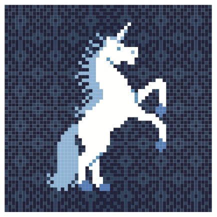 Navy Unicorn Square