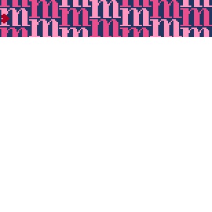 M key fob - small blue pink
