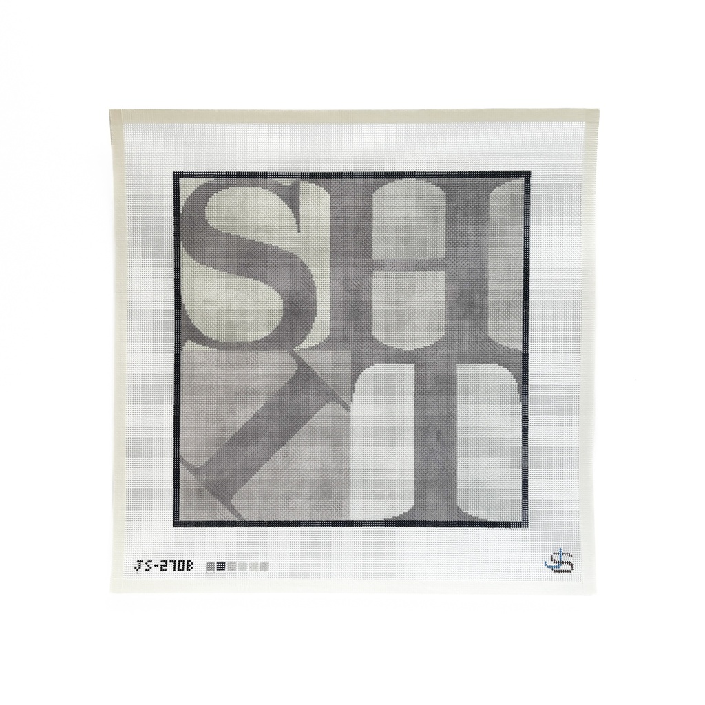 SHIT pillow - grayscale