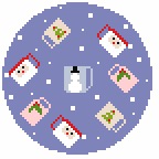 Colorful Christmas Mugs Round Ornament