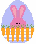 Bunny With Carrot Fence Egg