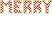 Merry Checkerboard Letters 