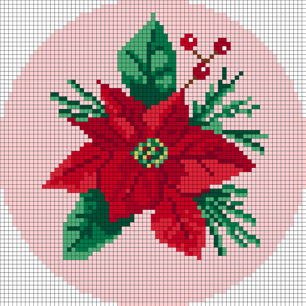 Pink Poinsettia Round