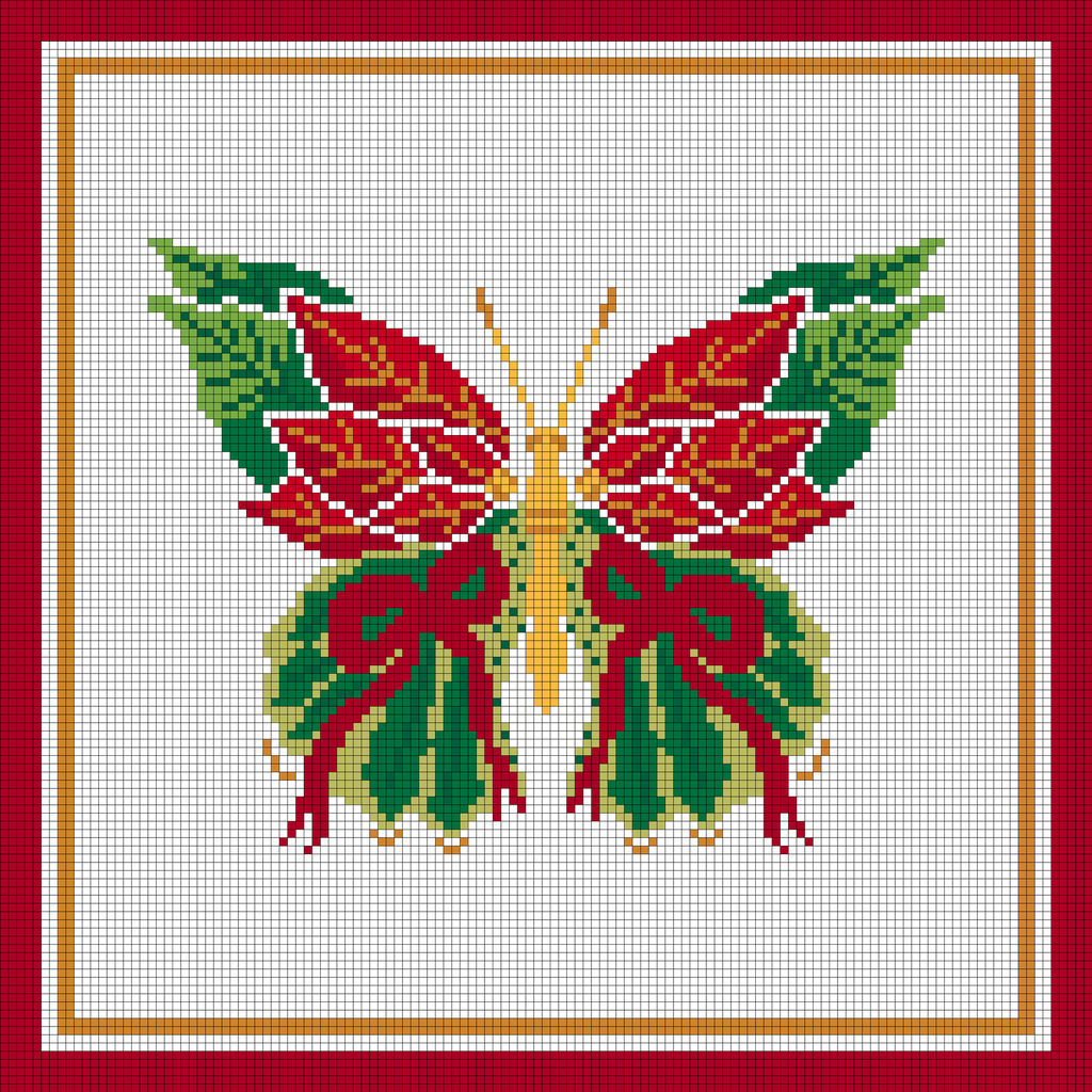 Poinsettia Butterfly LG