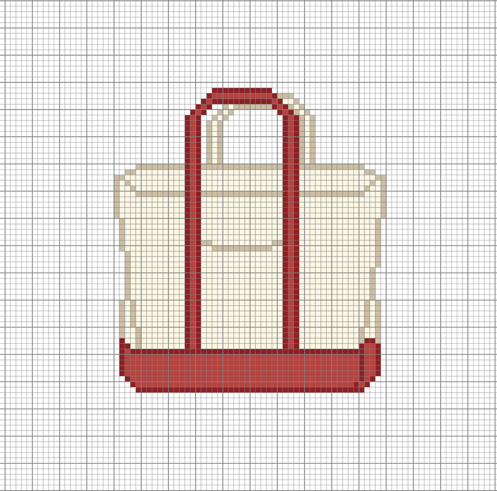 Red Plain Tote 13