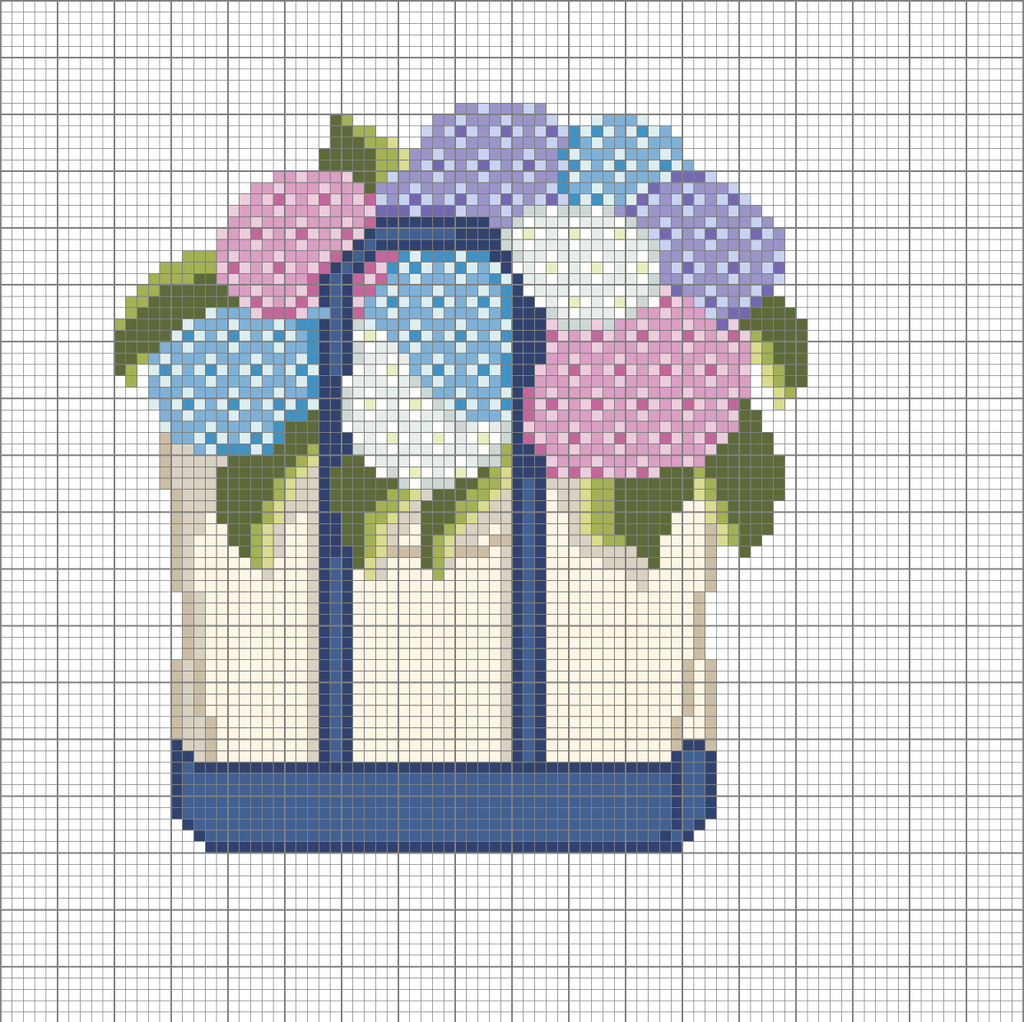 Hydrangea Blooms Tote-Multi