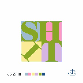 SHIT 4-inch square - pastel