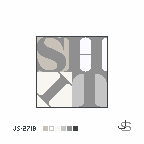 SHIT 4-inch square - grayscale