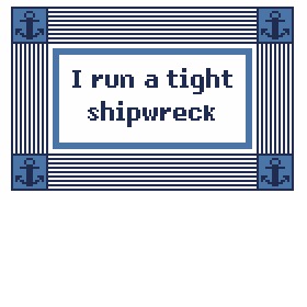 Shipwreck Pillow Blue