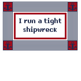 Shipwreck Pillow Red