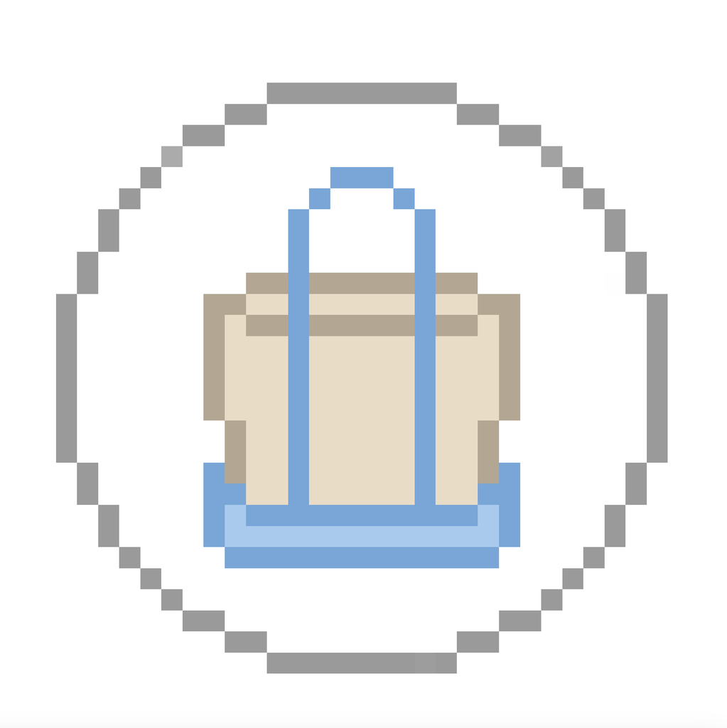 Mini Tote Fob-Light Blue