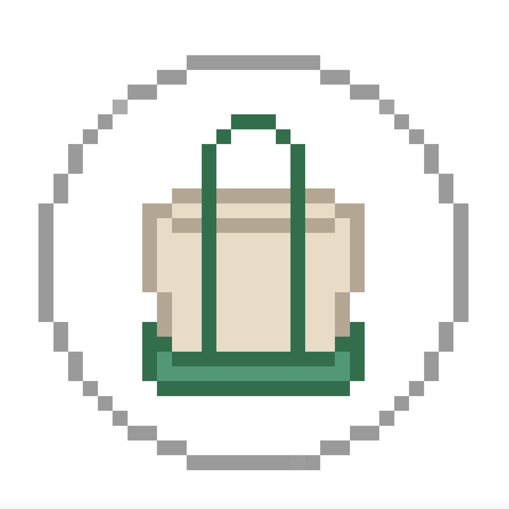 Mini Tote Fob-Green