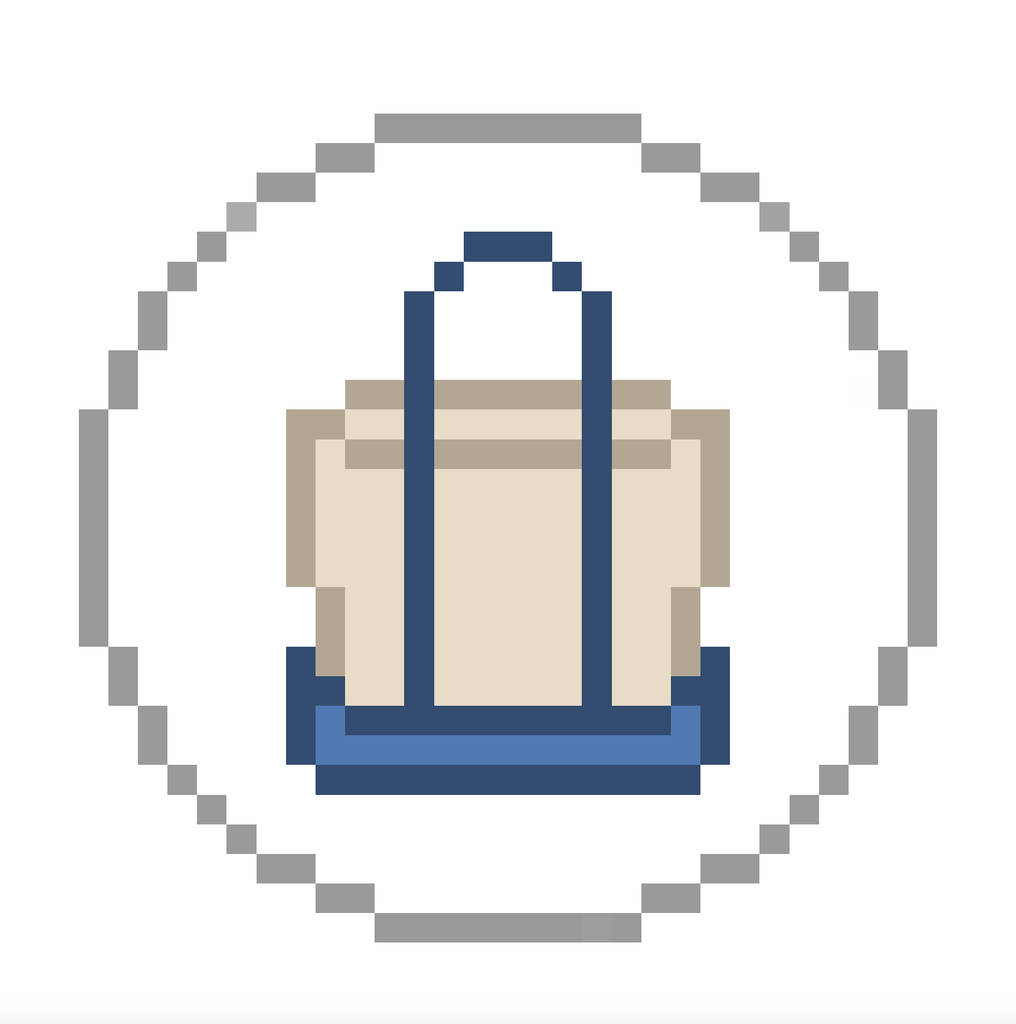 Mini Tote Fob-Navy