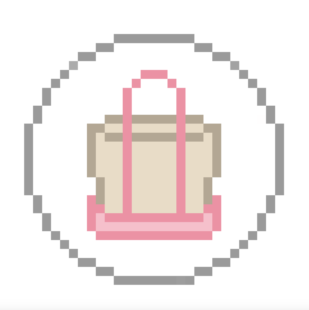 Mini Tote Fob-Pink