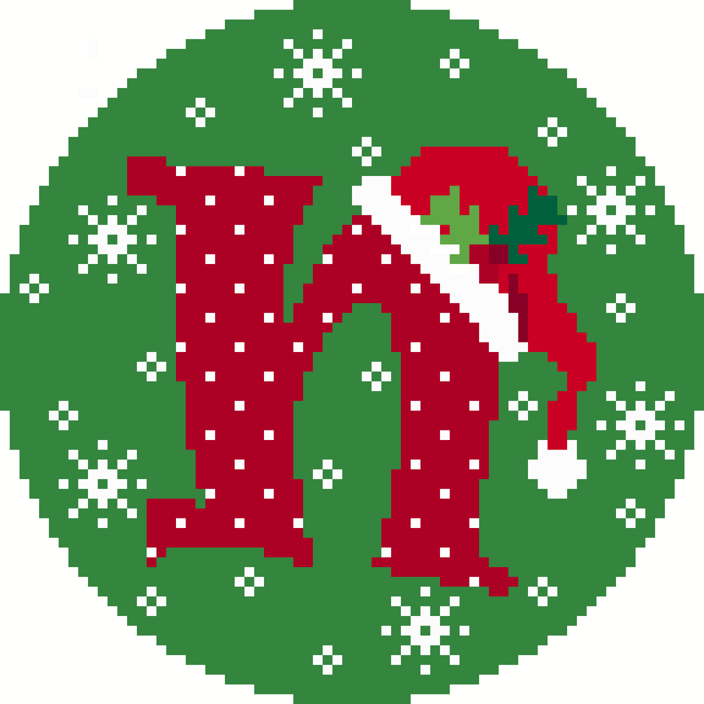 Santa Hat Alphabet N