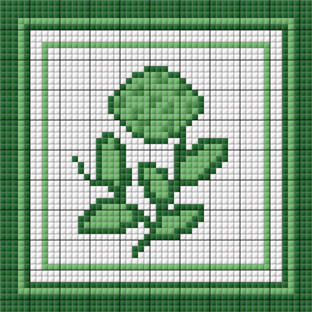 Floral Square - Green