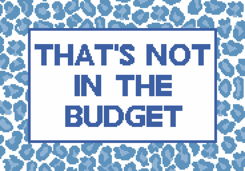 That's Not in the Budget