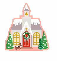 Christmas Village Church - 18 mesh