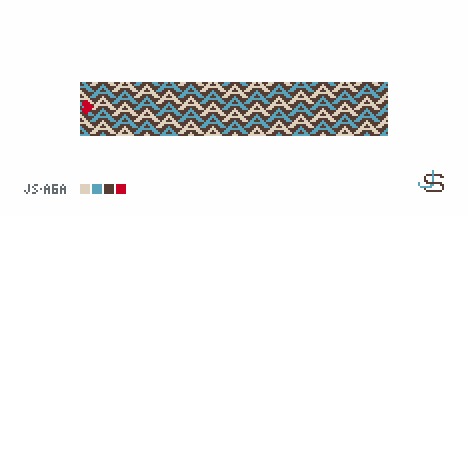A key fob - brown and blue angled