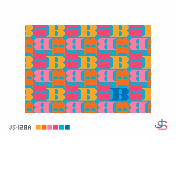 B clutch pink and orange square