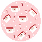 Pink Santa Mug Round Ornament